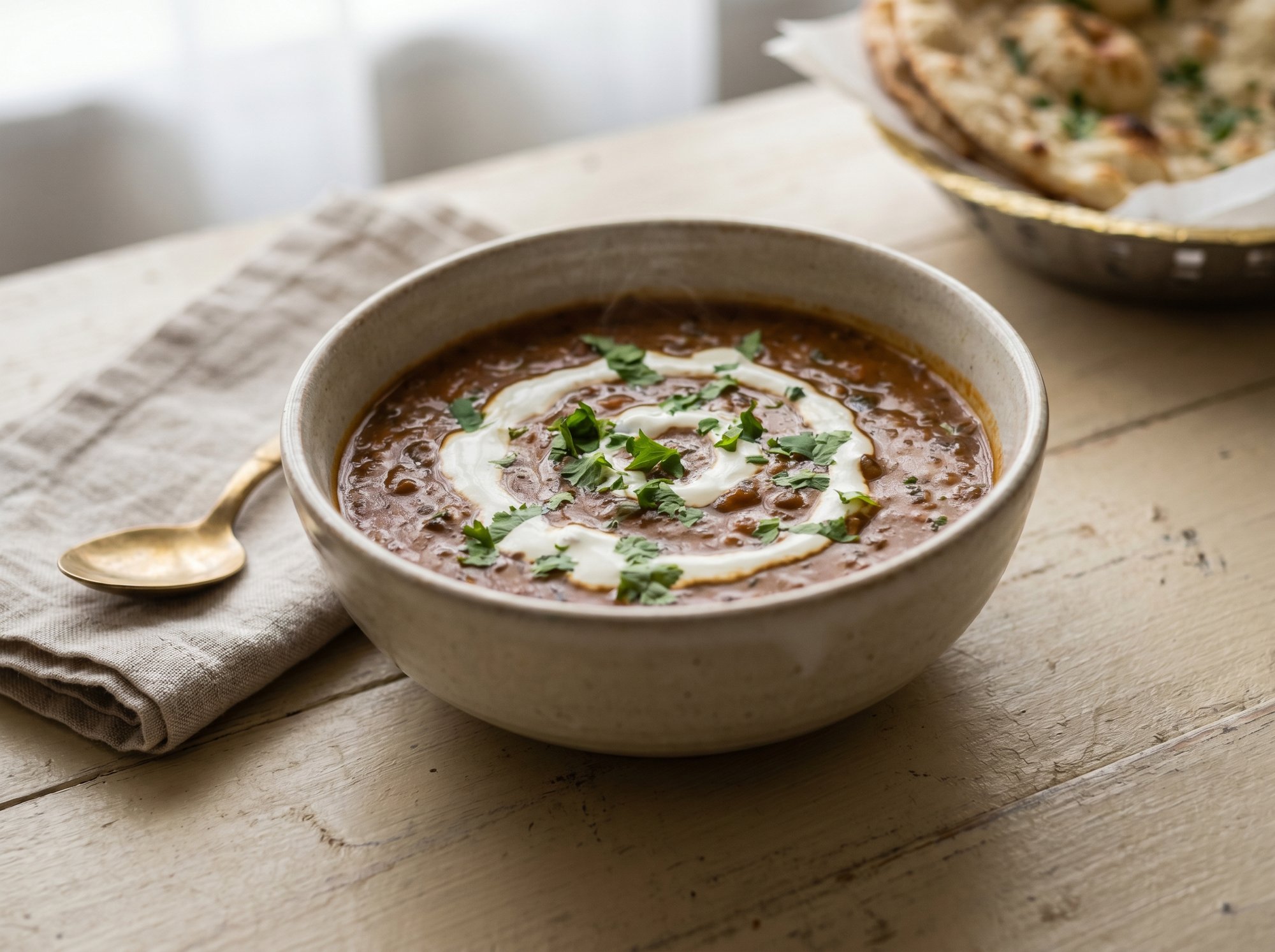 Bowl of creamy dal makhani