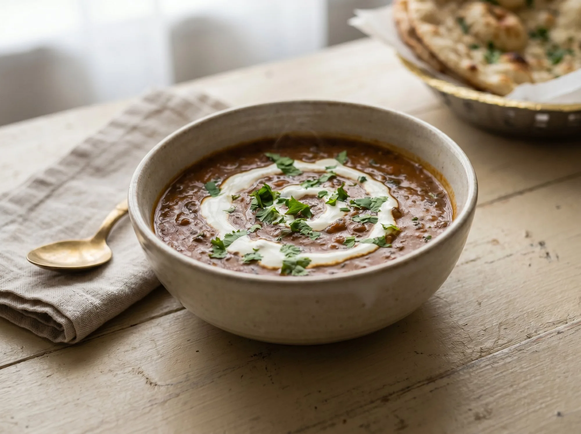 Bowl of creamy dal makhani