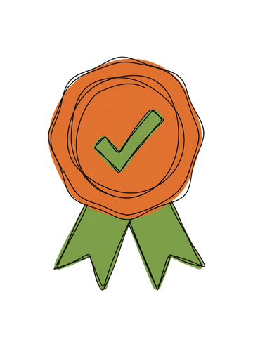 Doodle of a certification seal